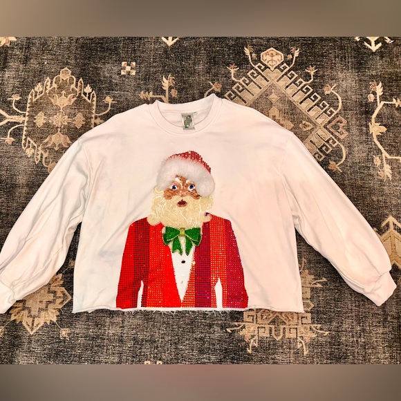 Queen of Sparkles Santa sweatshirt! - Picture 1 of 4